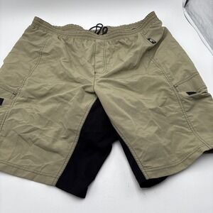Performance Liquicell Men's Brown Cycling Shorts Padded‎ Crotch XXL Cargo